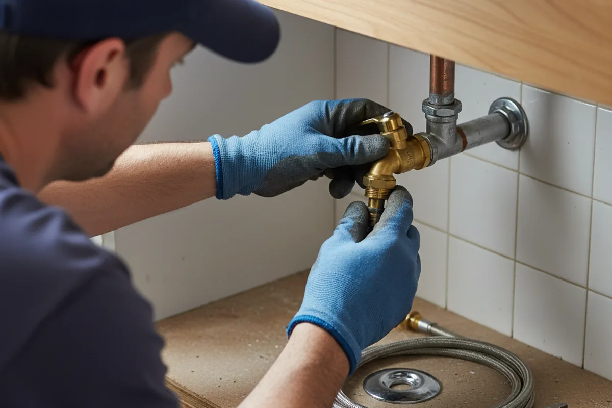 Shutoff valve and fitting work during Emergency Plumbing in Austin
